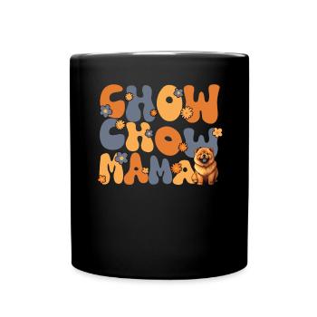 Chow Chow Groovy Chow Chow mama - Tasse einfarbig - Schwarz - Vorne