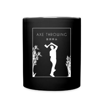 Hache Lancer Chinois Hanzi Hache Lancer Jeu Hache - Mug uni - noir - Devant