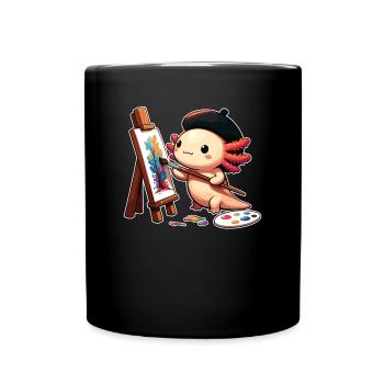 Painter Art Artist Axolotl - Full Colour Mug - black - Front