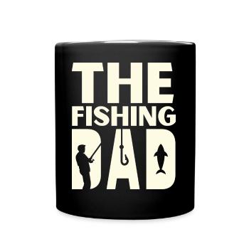 Le papa pêcheur - cadeau parfait pour la fête des pères - Mug uni - noir - Devant