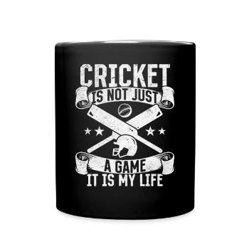 Cricket Is Not Just A Game It Is My Life - Cricket - Full Colour Mug - black - Front