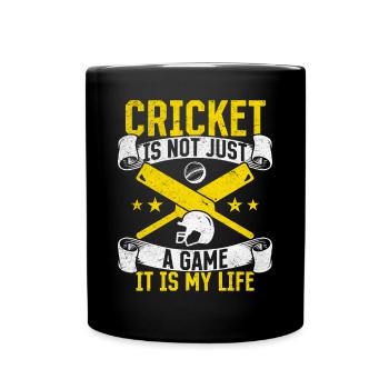 Cricket Is Not Just A Game It Is My Life - Cricket - Tasse einfarbig - Schwarz - Vorne