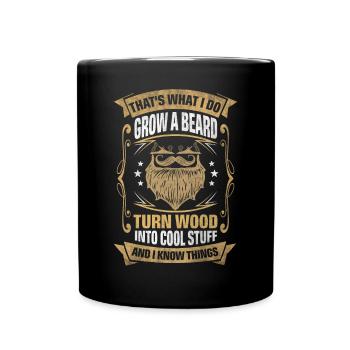 Wood Into Cool Things Boat Builder - Full Colour Mug - black - Front