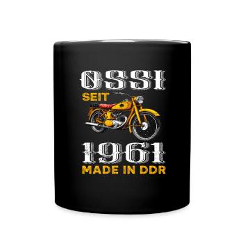 Ossi Ostdeutschland DDR 1961 Geburtstag Spruch - Tasse einfarbig - Schwarz - Vorne