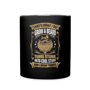 Stone Into Cool Things Stone Carver - Tasse einfarbig - Schwarz - Vorne