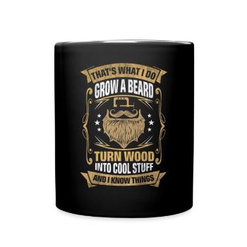 Wood Into Cool Things Woodworker - Full Colour Mug - black - Front
