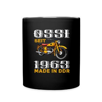 Ossi Ostdeutschland DDR 1963 Geburtstag Spruch - Tasse einfarbig - Schwarz - Vorne
