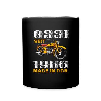 1966 Ossi Ostdeutschland DDR Geburtstag Spruch - Tasse einfarbig - Schwarz - Vorne