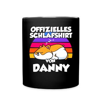 Offizielles Schlafshirt Von Danny - Tasse einfarbig - Schwarz - Vorne