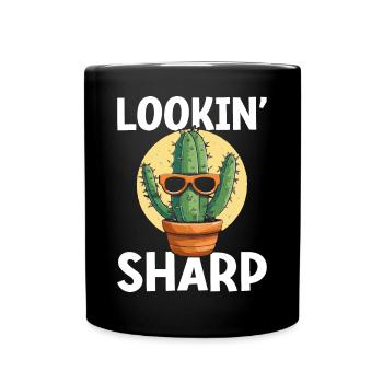 Drôle de cactus succulent - Mug uni - noir - Devant