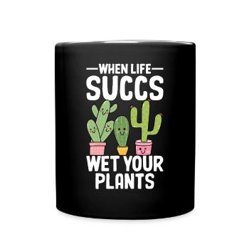 Drôle de cactus succulent - Mug uni - noir - Devant