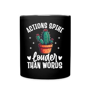 Funny Succulent Cactus - Full Colour Mug - black - Front