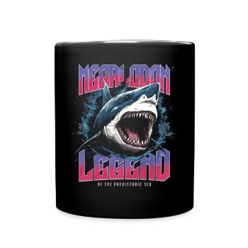 Megalodon - Shark - Legend of the Primeval Seas - Full Colour Mug - black - Front