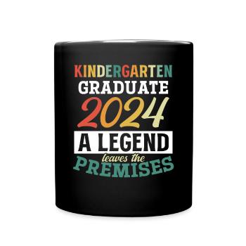 Stolzer Kindergartenabgänger 2024 - Tasse einfarbig - Schwarz - Vorne