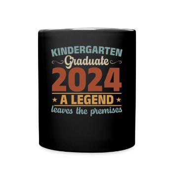 Stolzer Kindergartenabgänger 2024 - Tasse einfarbig - Schwarz - Vorne