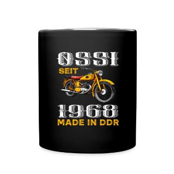 1968 DDR Ostdeutschland Ossi Geburtstag Spruch - Tasse einfarbig - Schwarz - Vorne