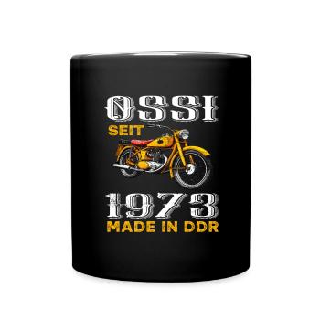 DDR Ossi Ostdeutschland 1973 Geburtstag Spruch - Tasse einfarbig - Schwarz - Vorne