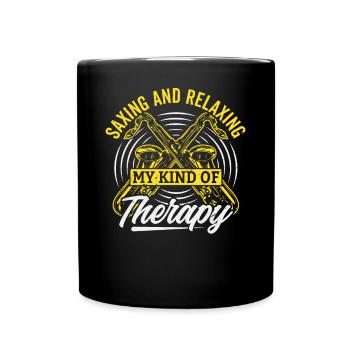 Saxofon Musik - Saxing And Relaxing - Tasse einfarbig - Schwarz - Vorne