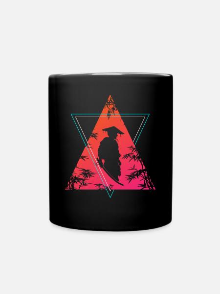Neon Samurai Moderner Krieger Geist - Tasse einfarbig - Schwarz