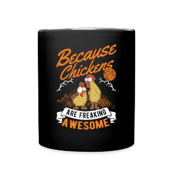 Chickens Farmer Chicken Gift Farmer - Full Colour Mug - black - Front