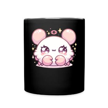 Krebs Sternzeichen Kawaii Charakter Astrologie Geschenk - Tasse einfarbig - Schwarz - Vorne