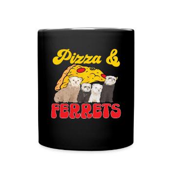 Furet, propriétaire de furet - Mug uni - noir - Devant