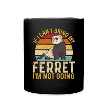 Furet, propriétaire de furet - Mug uni - noir - Devant
