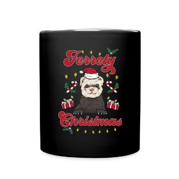 Furet, propriétaire de furet - Mug uni - noir - Devant