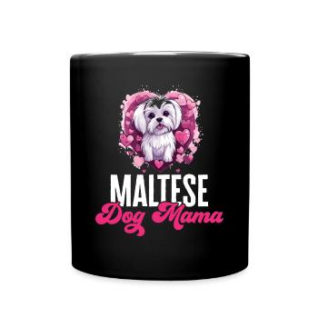 Maltese Dog Breed Pet Maltese Dog Mama - Full Colour Mug - black - Front