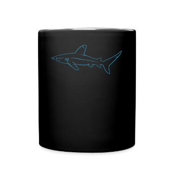 Mystical Shark Elegance of the Deep Sea - Full Colour Mug - black - Front