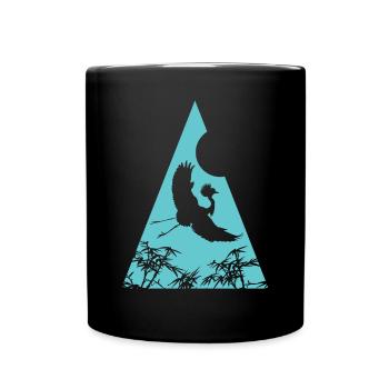 Grue Origami Géométrie Créativité - Mug uni - noir - Devant