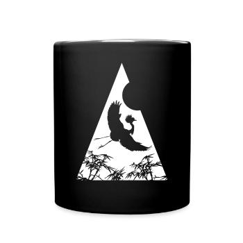 Grue Origami Géométrie Créativité - Mug uni - noir - Devant