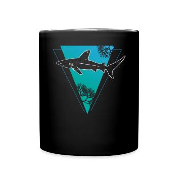 Cadre triangulaire Coral Shark - Mug uni - noir - Devant