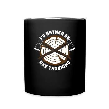 Je préfère être hache lancer hache lancer jeu hache - Mug uni - noir - Devant