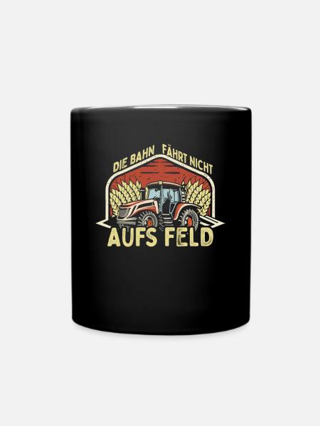 Bahn fährt nicht auf Feld Großdemo Demo Streik - Tasse einfarbig - Schwarz