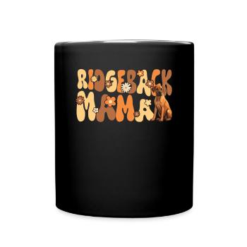Rhodesian Ridgeback Groovy Ridgeback Mom - Full Colour Mug - black - Front