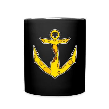 Symbole du capitaine de l’ancre de fromage - Mug uni - noir - Devant