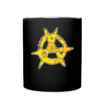 Symbole de l’anarchie en fromage - Mug uni - noir - Devant