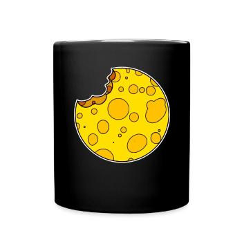 Kreis Käse rund - Tasse einfarbig - Schwarz - Vorne