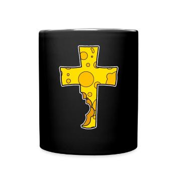 Kreuz Symbol Christentum Jesus Kirche Religion - Tasse einfarbig - Schwarz - Vorne