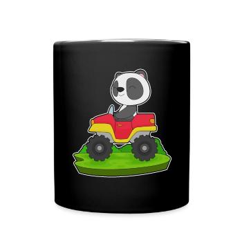Panda Auto - Tasse einfarbig - Schwarz - Vorne