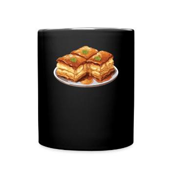 Baklava Pastry Dessert Food Lover Middle East - Full Colour Mug - black - Front