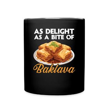 Baklava Pâtisserie Dessert Gourmand Moyen-Orient - Mug uni - noir - Devant