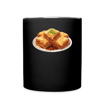 Baklava Pastry Dessert Food Lover Middle East - Full Colour Mug - black - Front