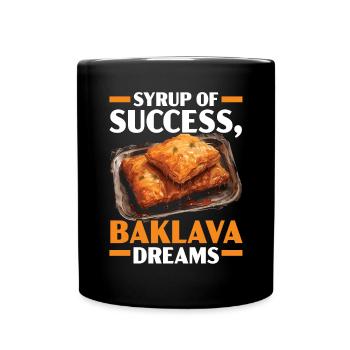 Baklava Pastry Dessert Food Lover Middle East - Full Colour Mug - black - Front