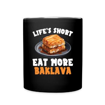 Baklava Pâtisserie Dessert Gourmand Moyen-Orient - Mug uni - noir - Devant