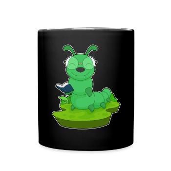 Lunettes de livre Caterpillar Nerd - Mug uni - noir - Devant