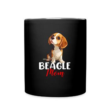 beagle maman beagle - Mug uni - noir - Devant