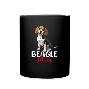 beagle maman beagle - Mug uni - noir - Devant