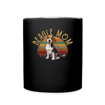 beagle maman beagle - Mug uni - noir - Devant